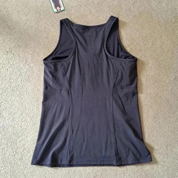 NWT  Tuff Veda Active Tank Grey Large Workout Top with Built In Bra - Picture 9 of 10